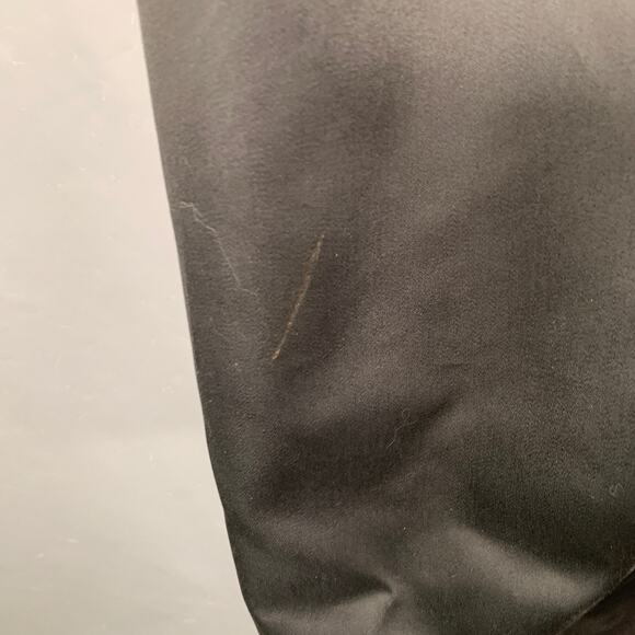 VICTOR COSTA Vintage Size 26 Black Taffeta Open Front Long Skirt - Picture 10 of 10